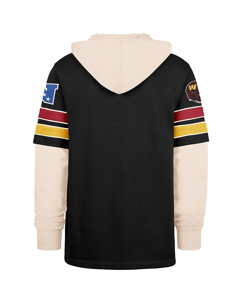 '47 Brand Men's Black Washington Commanders Split Zone Cornerback Duo Hoodie