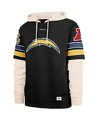 '47 Brand Men's Black Los Angeles Chargers Split Zone Cornerback Duo Hoodie