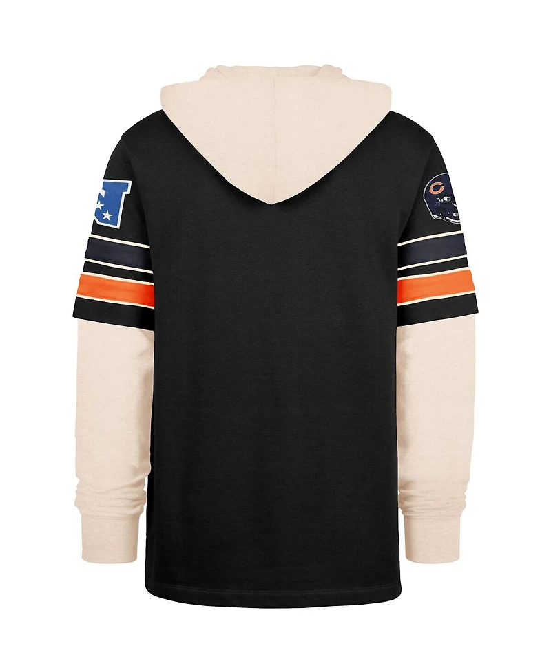 '47 Brand Men's Black Chicago Bears Split Zone Cornerback Duo Hoodie
