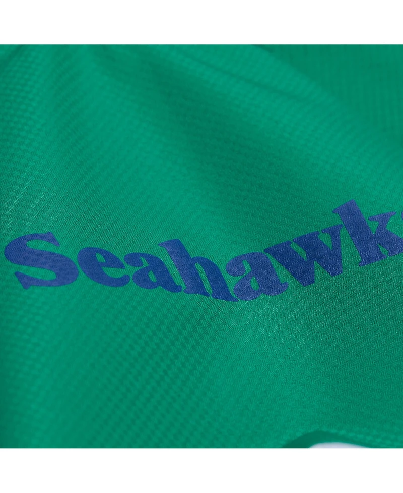 Mitchell & Ness Men's Green/Royal Seattle Seahawks Tie Breaker Vintage Logo Lightweight Anorak Half-Zip Windbreaker