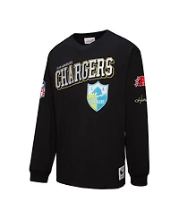 Mitchell & Ness Men's Black Los Angeles Chargers Training Camp Vintage Logos Long Sleeve T-Shirt