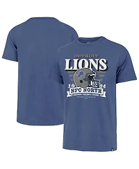 '47 Brand Men's Blue Detroit Lions Stripe Splash Franklin Throwback T-Shirt