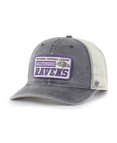 '47 Brand Men's Charcoal Baltimore Ravens Canteen Relaxed Trucker Adjustable Hat