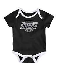 Outerstuff Baby Boys and Girls 3-Pack Los Angeles Kings Loyal Buddies Bodysuit Set