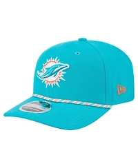 New Era Men's Aqua Miami Dolphins Gameday Multi Rope 9SEVENTY Stretch-Snap Hat