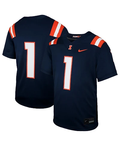 Nike Big Boys and Girls 1 Navy Illinois Fighting Illini Untouchable Replica Game Jersey