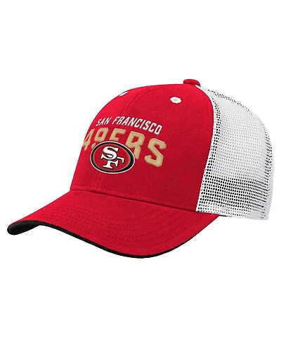 Outerstuff Preschool Scarlet San Francisco 49ers Core Lockup Trucker Adjustable hat