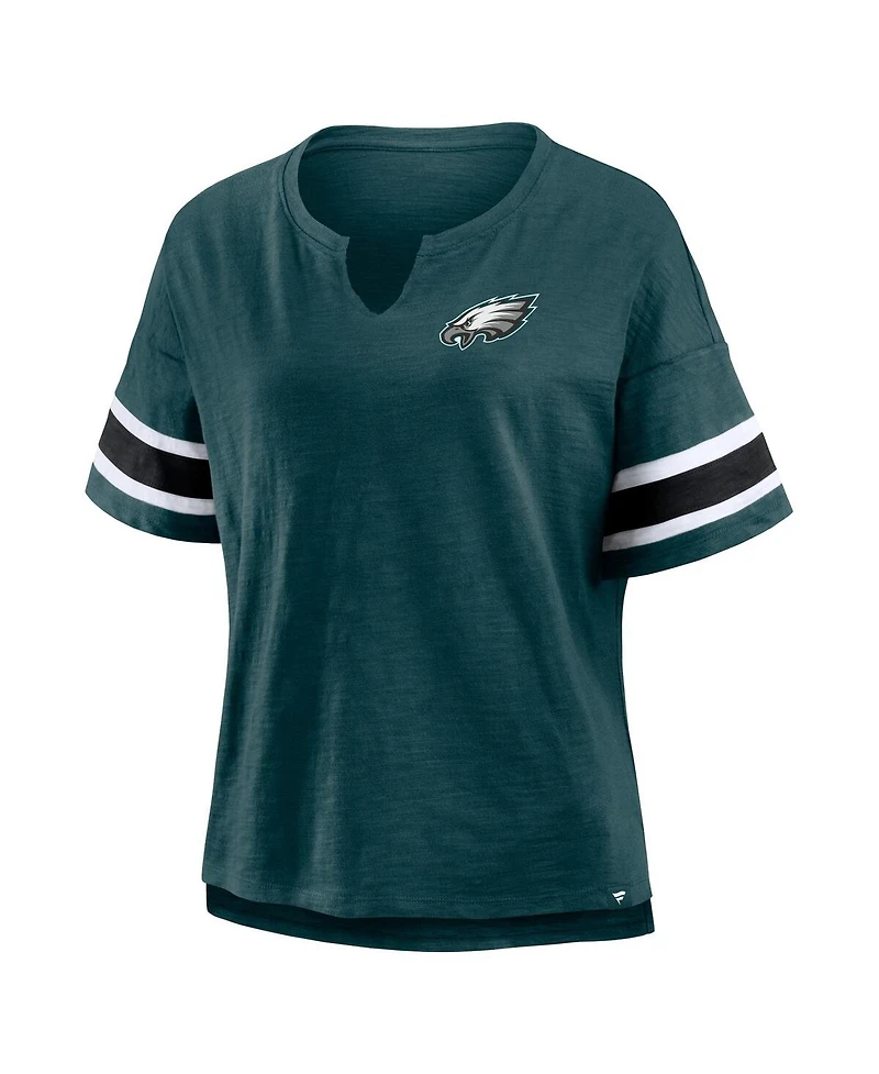 Fanatics Women's Midnight Green Philadelphia Eagles Plus Redzone Notch Neck T-Shirt