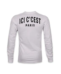 1863FC Men's Gray Paris Saint-Germain Back Team Arch Long Sleeve T-Shirt