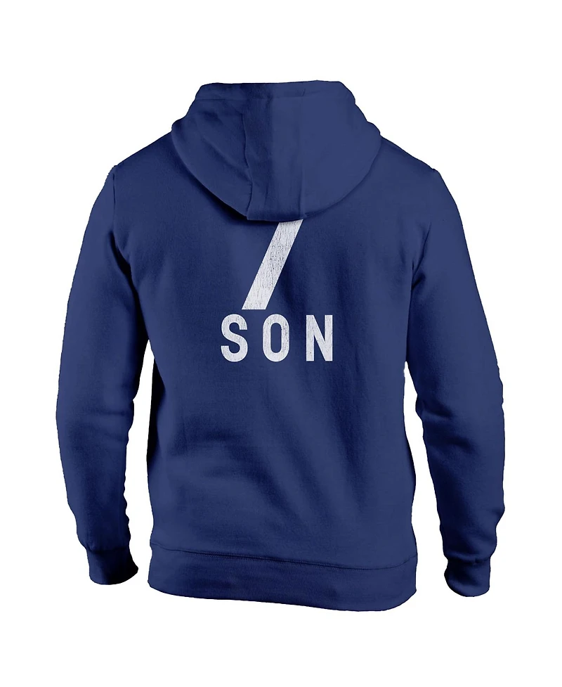 1863FC Men's Son Heung-Min Navy Tottenham Hotspur Player Fleece Pullover Hoodie