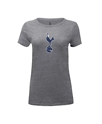 1863FC Women's Heather Gray Tottenham Hotspur Color Badge Tri-Blend T-Shirt