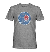 1863FC Men's Heather Gray Paris Saint-Germain Retro Color Badge Vintage Tri-Blend T-Shirt