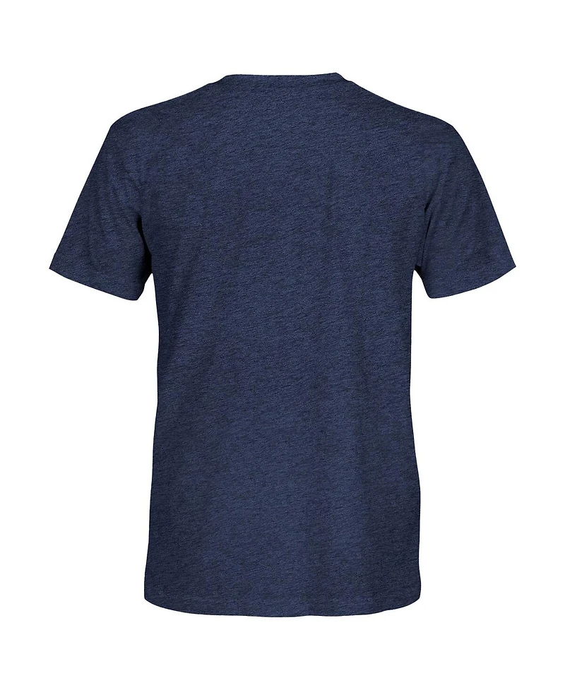 1863FC Men's Navy Tottenham Hotspur Retro Mono Badge Vintage Tri-Blend T-Shirt