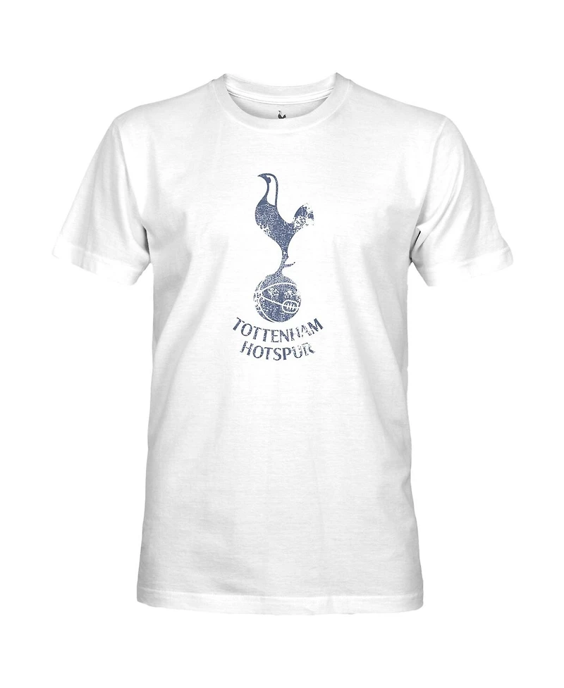 1863FC Men's White Tottenham Hotspur Mono Badge T-Shirt