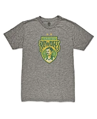 1863FC Men's Heather Gray Tampa Bay Rowdies Color Badge Retro Tri-Blend T-Shirt