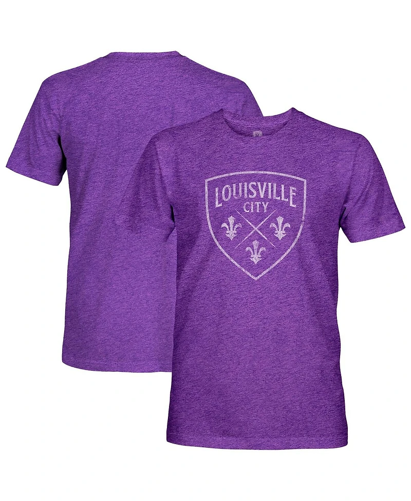 1863FC Men's Purple Louisville City Fc Mono Badge Vintage Tri-Blend T-Shirt