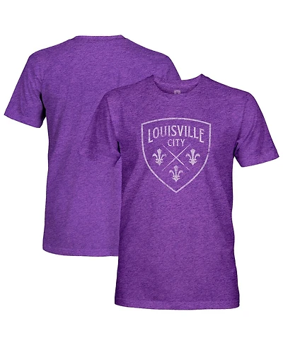 1863FC Men's Purple Louisville City Fc Mono Badge Vintage Tri-Blend T-Shirt