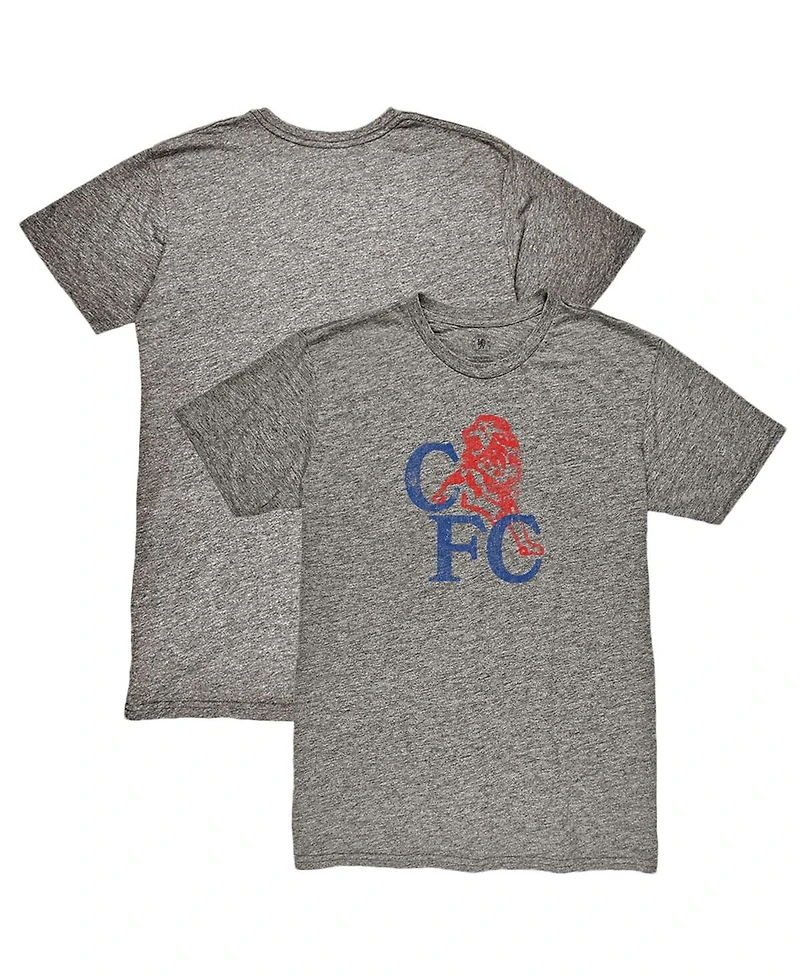 1863FC Men's Heather Gray Chelsea Retro '86 Badge Vintage Tri-Blend T-Shirt