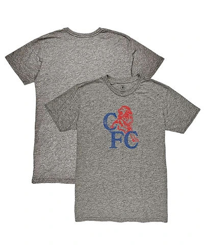 1863FC Men's Heather Gray Chelsea Retro '86 Badge Vintage Tri-Blend T-Shirt