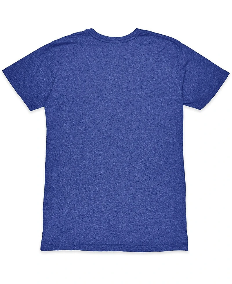 1863FC Men's Heather Blue Chelsea Mono Badge Vintage Tri-Blend T-Shirt