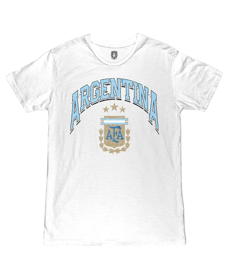1863FC Men's White Argentina National Team Retro Wordmark T-Shirt