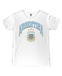 1863FC Men's White Argentina National Team Retro Wordmark T-Shirt