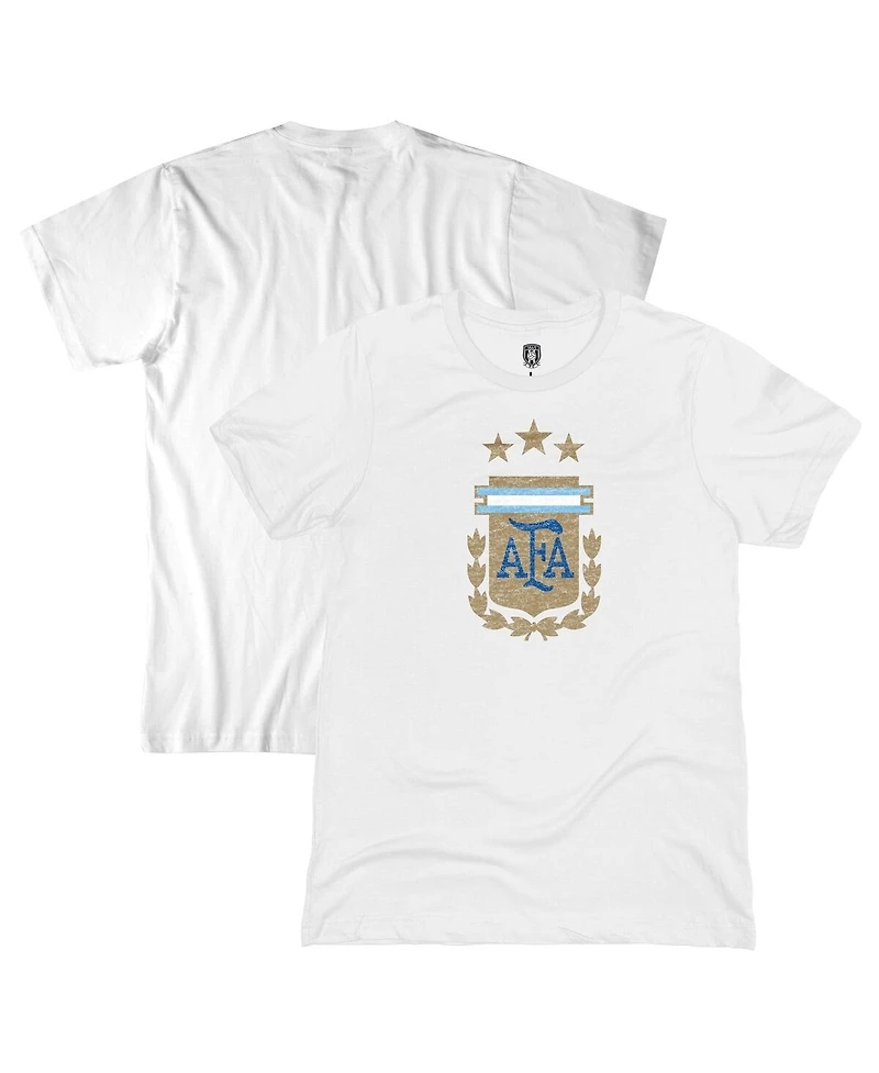 1863FC Men's White Argentina National Team Badge T-Shirt