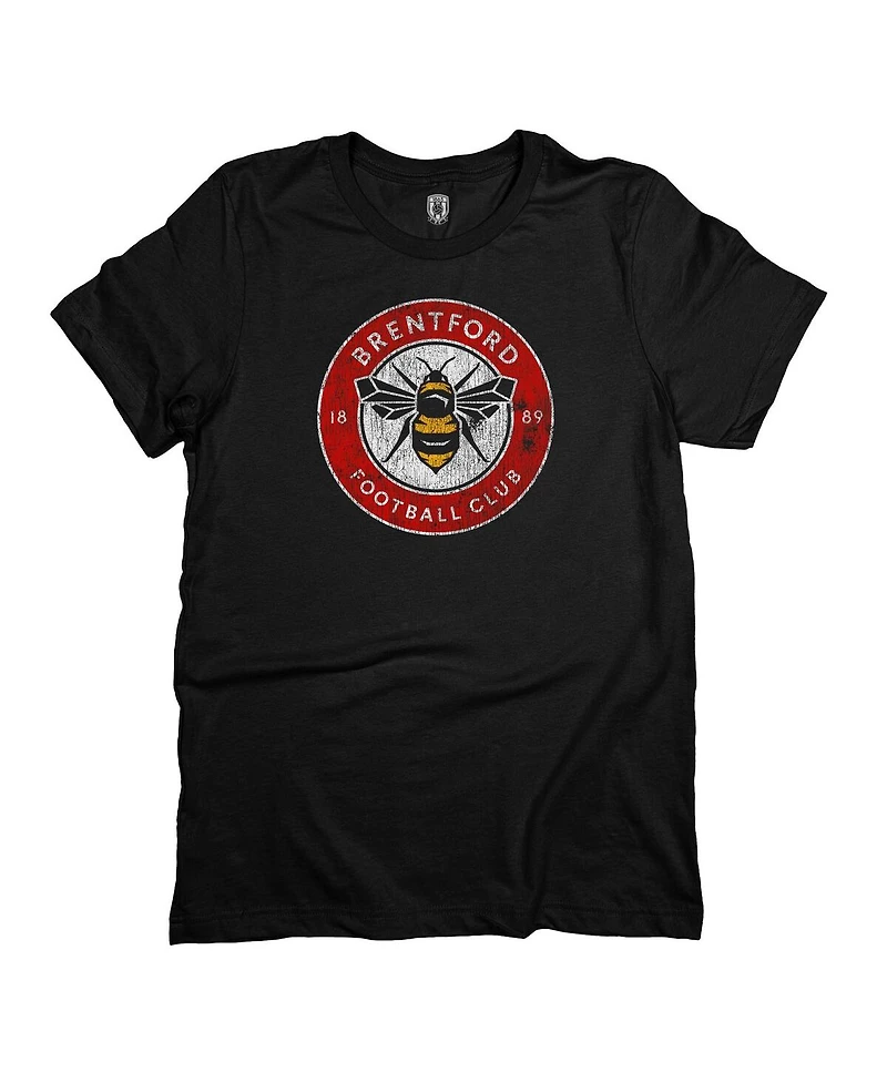 1863FC Men's Black Brentford Fc Badge T-Shirt