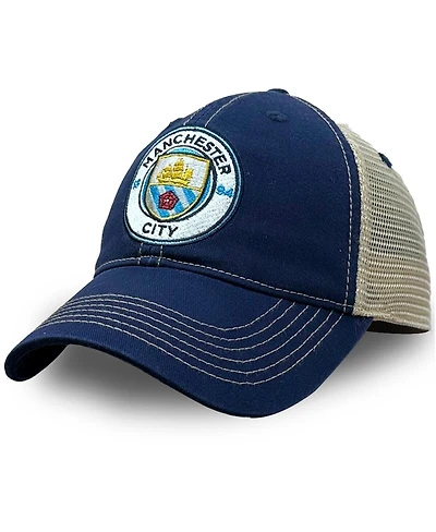 1863FC Men's Navy Manchester City Trucker Adjustable Hat