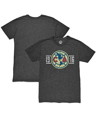 1863FC Men's Heather Black Club America Established Twisted Tri-Blend Slub T-Shirt