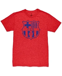 1863FC Men's Red Barcelona Mono Crest Twisted Tri-Blend Slub T-Shirt