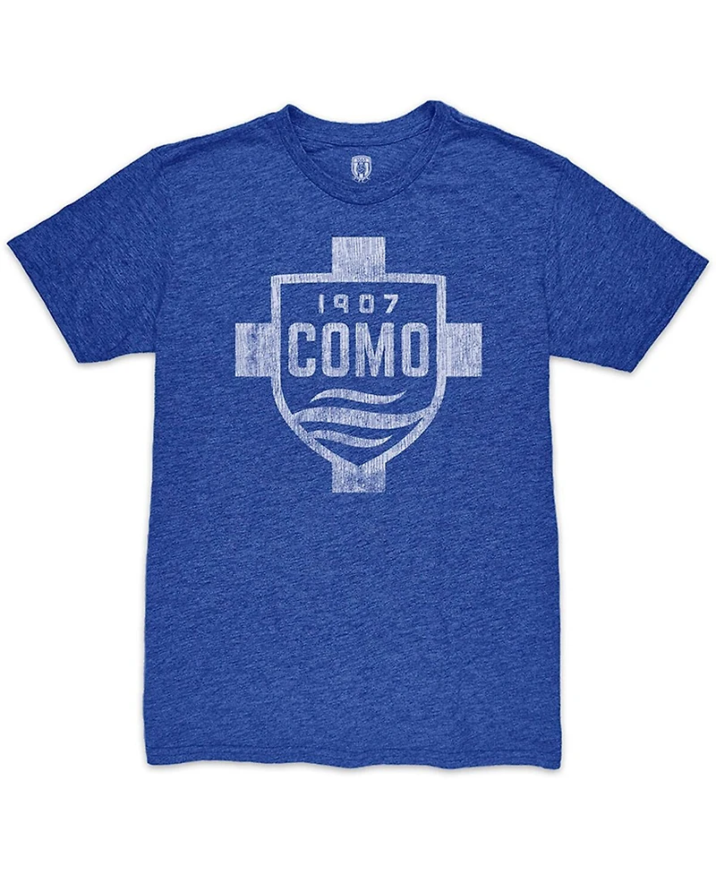 1863FC Men's Heather Royal Como 1907 Mono Crest Twisted Tri-Blend Slub T-Shirt