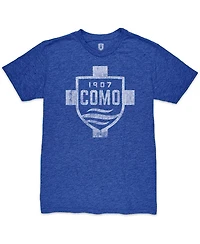 1863FC Men's Heather Royal Como 1907 Mono Crest Twisted Tri-Blend Slub T-Shirt
