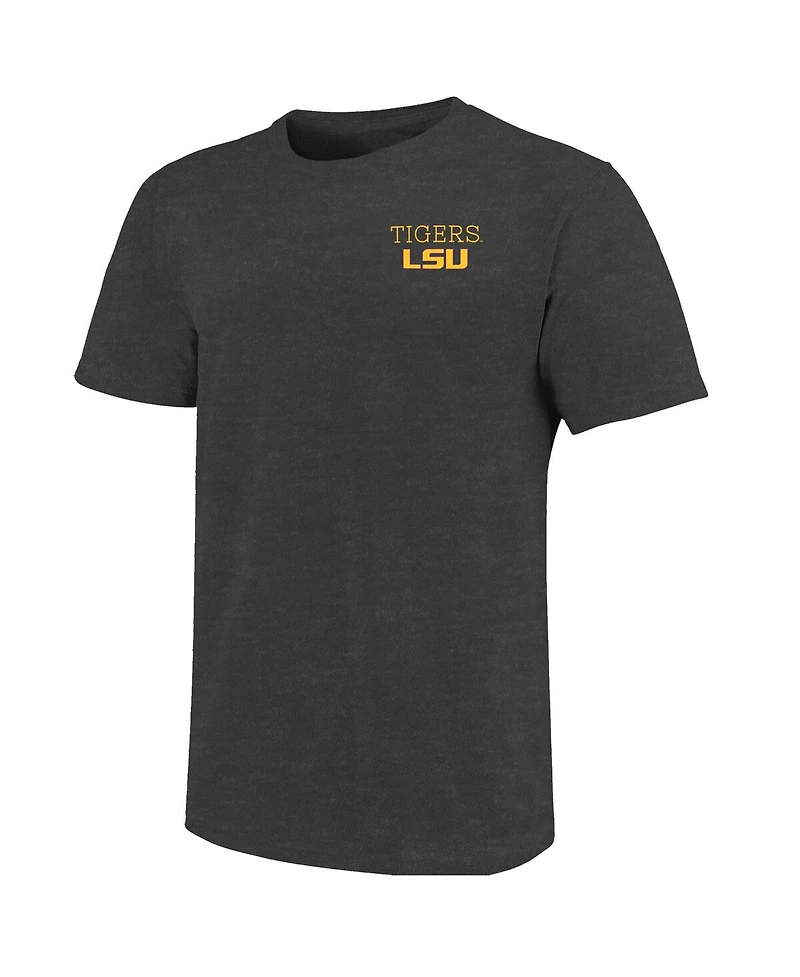 Image One Men's Heather Charcoal Lsu Tigers Big Tall Campus Scene Core T-Shirt
