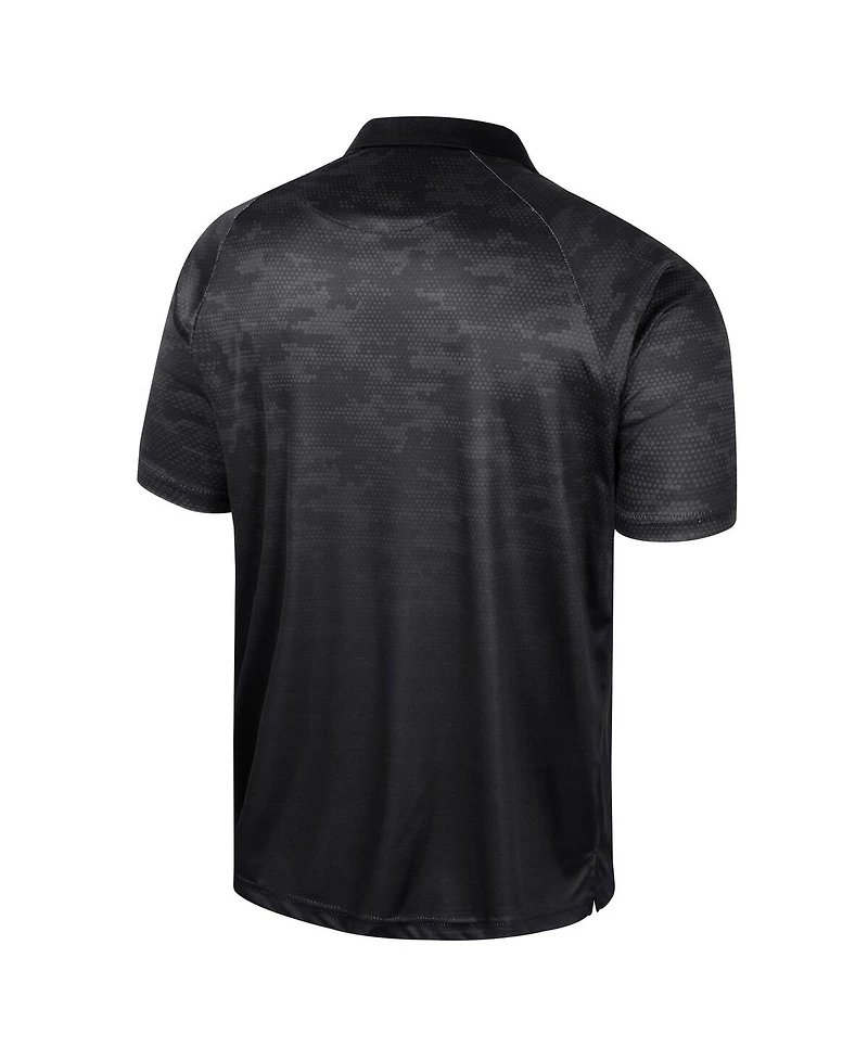 Colosseum Men's Black Boston College Eagles Honeycomb Raglan Polo Shirt