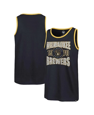 '47 Brand Men's Navy Milwaukee Brewers Upload Franklin Tank Top T-Shirt
