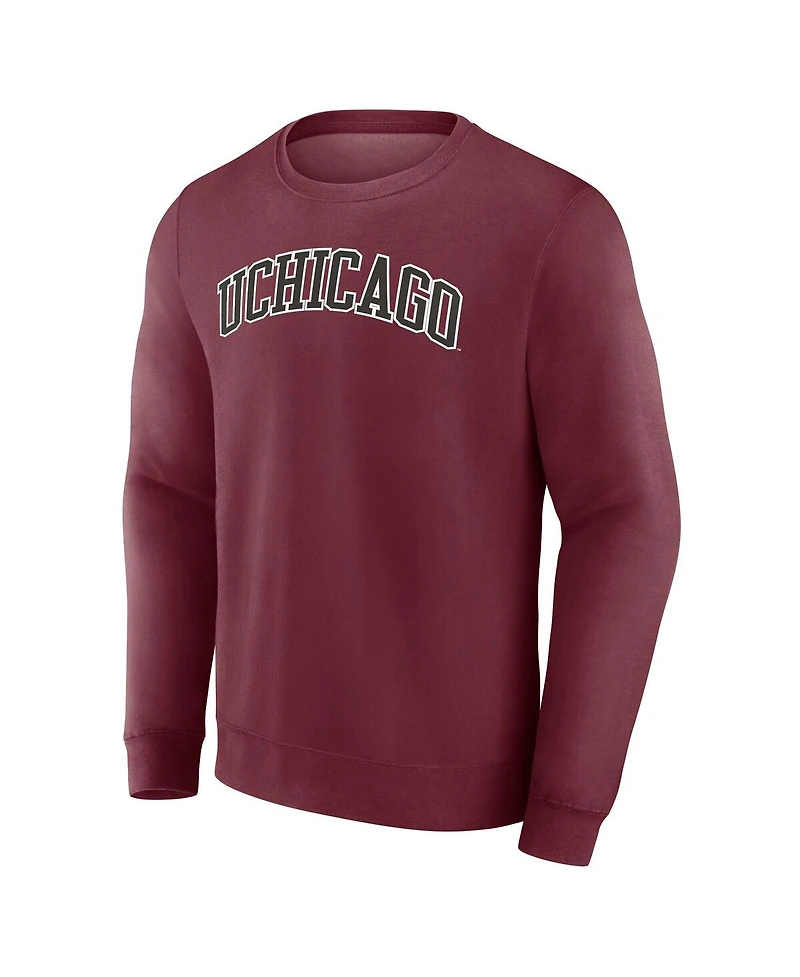 Fanatics Men's Maroon UChicago Maroons Short Name Pullover Sweatshirt