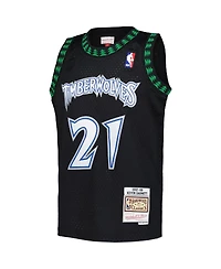 Mitchell & Ness Big Boys and Girls Kevin Garnett Black Minnesota Timberwolves 1997/98 Hardwood Classics Swingman Jersey