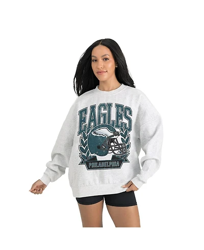 Gameday Couture Women's Gray Philadelphia Eagles Heritage Premium Fleece Pullover Sweatshirt