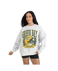 Gameday Couture Women's Gray Green Bay Packers Heritage Premium Fleece Pullover Sweatshirt