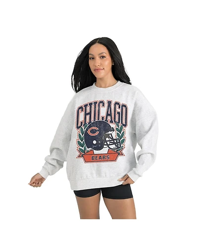Gameday Couture Women's Gray Chicago Bears Heritage Premium Fleece Pullover Sweatshirt