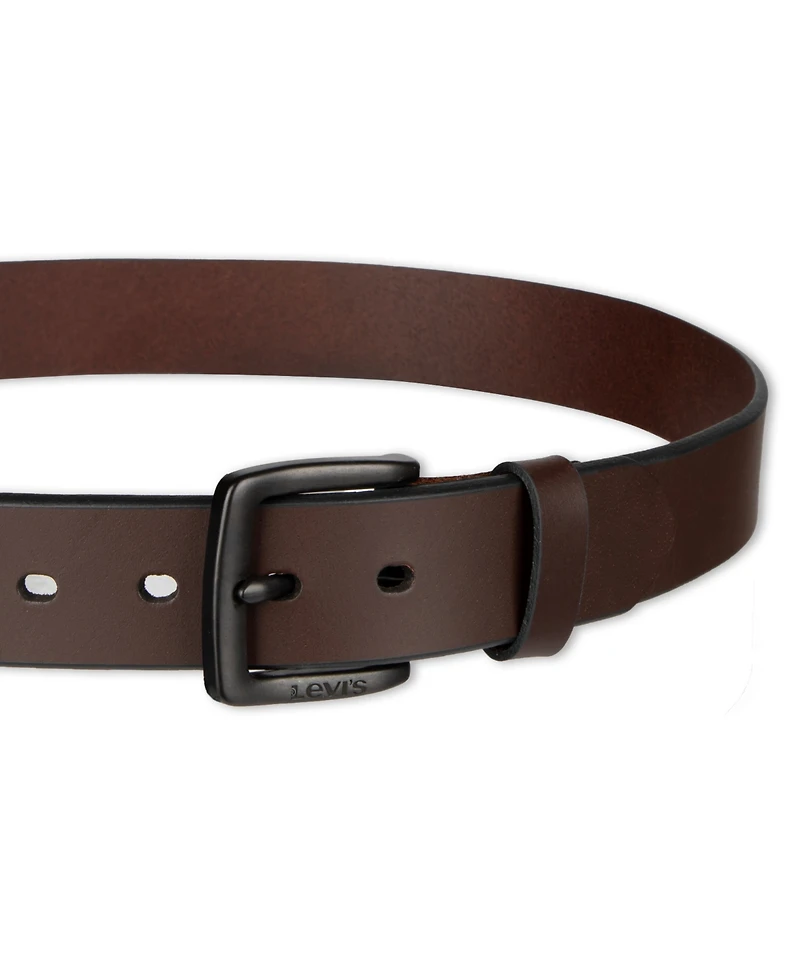 Levi's Men's Two-Tone Belt and Key Fob Set