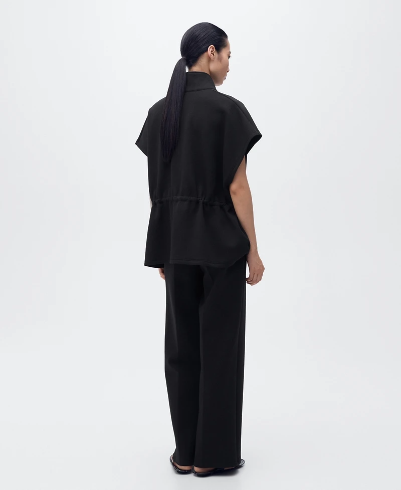 Mango Women's Elastic Waist Straight-Fit Pants