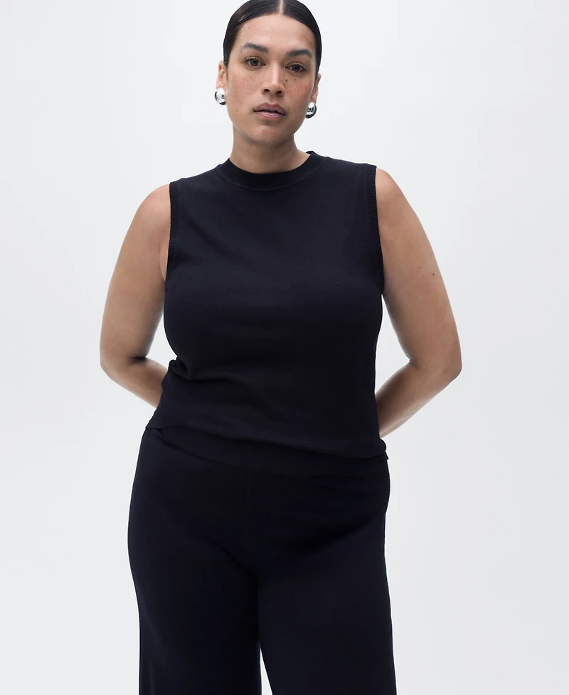 Mango Women's Fine-Knit Wide Leg Pants