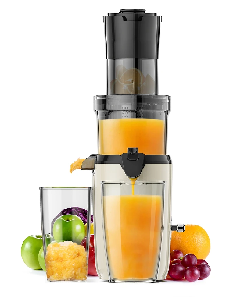 180W Juicer Machines, Cold Press Juicer, Powerful Slow Juicer with Pulp Seperation For Whole Fruits & Vegetables