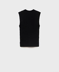 Mango Women's Textured Crepe Top
