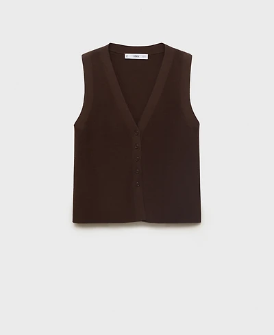 Mango Women's Fine-Knit Gilet Sweater Vest
