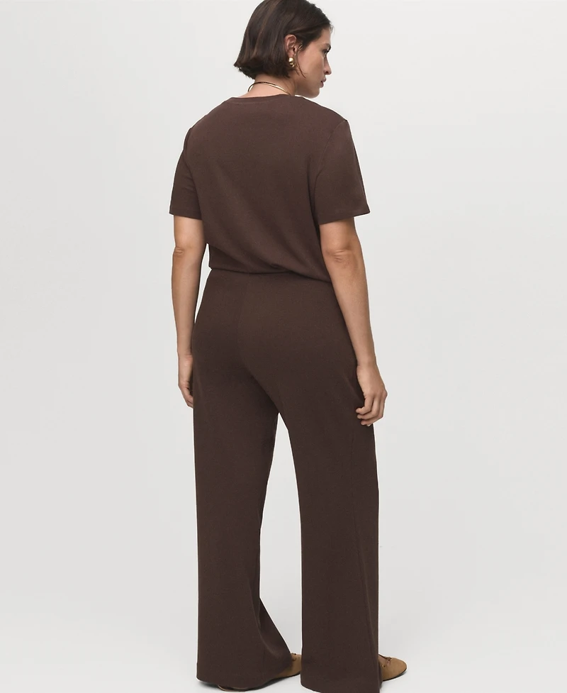 Mango Women's Straight-Fit Cotton Pants