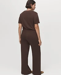 Mango Women's Straight-Fit Cotton Pants