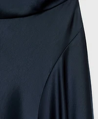 Mango Women's Asymmetrical Satin Dress